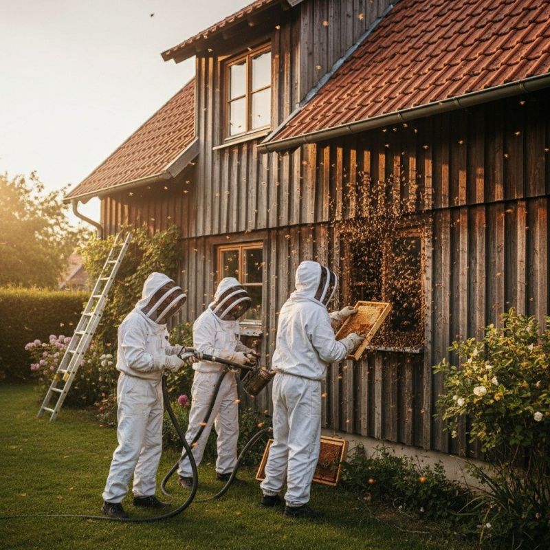 Local Bee Hive Removal pros at work